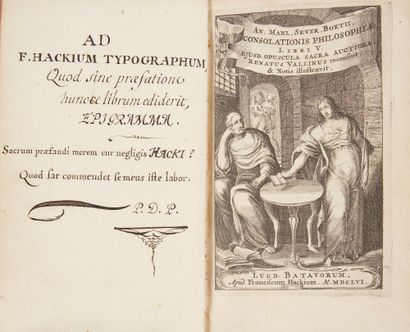 BOECE, Anicius Manlius Severinus. Consolationis philosophiæ libri V. ejusd. opuscula...