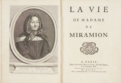 [MONTESPAN]. [DE CHOISY, Abbé] La vie de Madame de Miramion. Paris, Antoine Dezallier,...