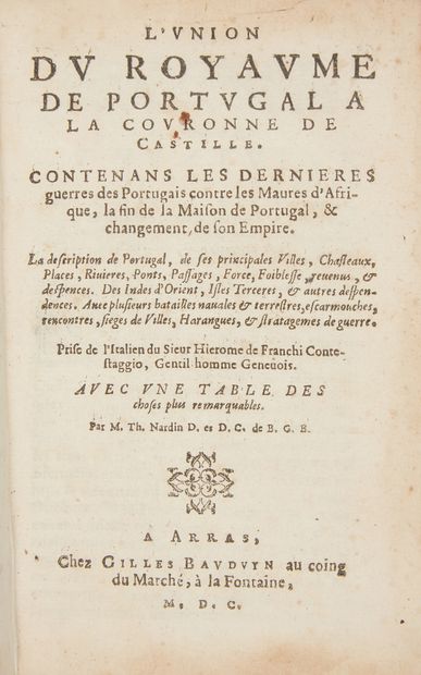 CONTESTAGGIO, Heronimo de Franchi - NARDIN, Th.