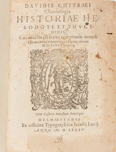 CHYTRAEUS, David. 
Davidis Chytræi Chronologia Historiæ Herodoti et Thucydidis Cui...