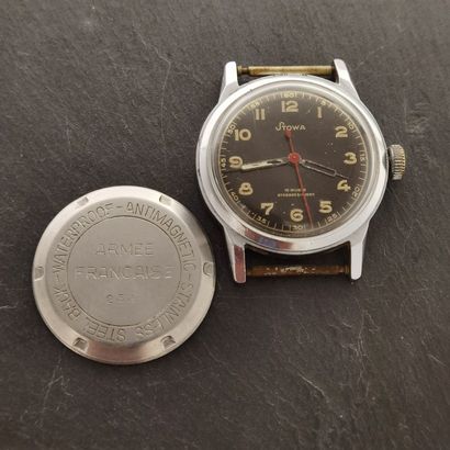 null LOT OF TWO STEEL WATCHES, French army, German made.
STOWA, 40s-50s for the army...