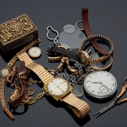 null SET including a matchbox case, a pair of scissors damaged, a pocket watch
ASTIN;...