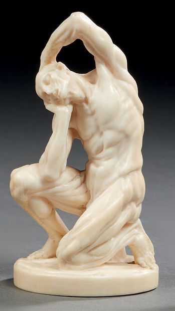 René BOUTROLLE, actif vers 1920-1955 «L'écorché» d'après Michel Ange
Sculpture en...