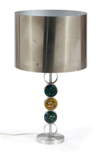 RAAK Éditeur Desk lamp in chromed metal and resin
H : 86 cm