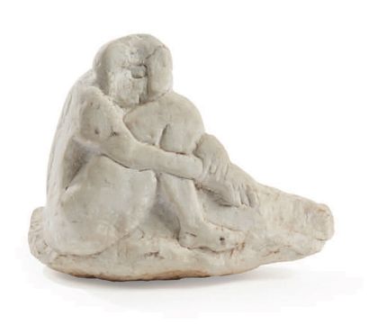 Ecole Moderne Seated nude
Stone sculpture
H : 19 W : 24 D : 13 cm