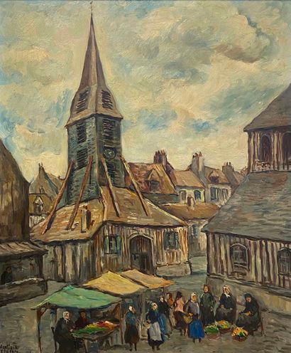 null Fred PAILHES (1902-1991)

Scène de marché à Honfleur

Huile sur isorel, signée...