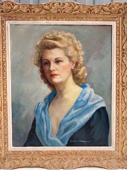 null Ecole Française, vers 1940

Portrait de Madame Feuillet

Huile sur tile, signé...