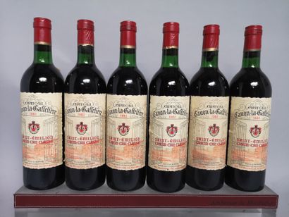 null 6 bouteilles Château CANON LA GAFFELIERE - Gcc Saint Emilion 1982

Etiquettes...