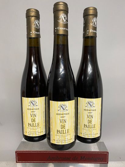 null 
3 demi-bouteilles HERMITAGE ""Vin de Paille"" - M. CHAPOUTIER 1997


 En coffret...