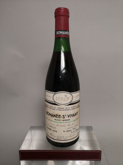 null 
1 bouteille ROMANEE St. VIVANT Grand cru - Domaine de la ROMANEE CONTI 1975
Etiquette...