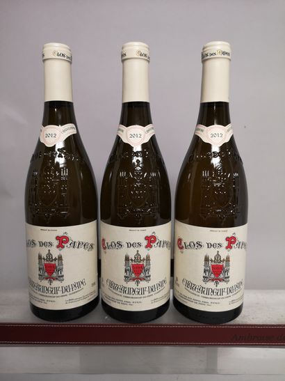 null 
3 bouteilles CHÂTEAUNEUF DU PAPE "" Clos des Papes"" - P. AVRIL 2012
