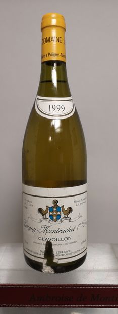 null 
1 bouteille PULIGNY MONTRACHET 1er cru ""Clavoillon"" - Domaine LEFLAIVE 1999
Etiquette...