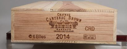 null 6 bouteilles Château CANTENAC BROWN - 3é Gcc Margaux En caisse bois. 2014