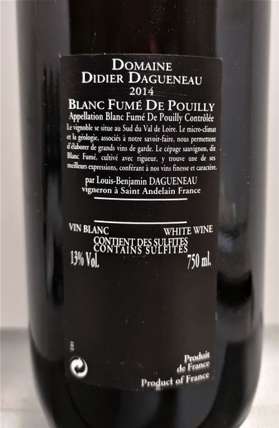 null 
1 bouteille POUILLY FUME ""Silex"" - Domaine D. Dagueneau 2014
