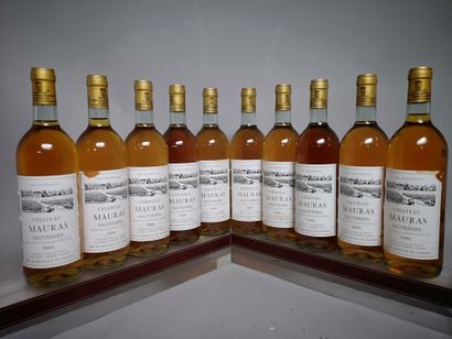 null 
10 bouteilles Château MAURAS - Sauternes 1985
2 étiquettes légèrement tachées...