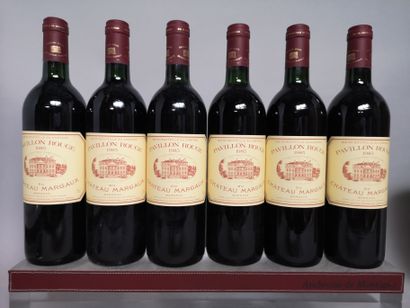 null 
6 bouteilles PAVILLON ROUGE 2nd vin du Ch. MARGAUX - Margaux 1985
3 niveaux...