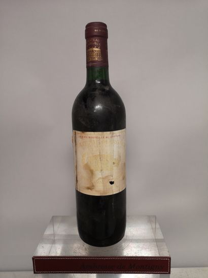 null 
1 bouteille Château MARGAUX - 1er Gcc Margaux 1987
Etiquette tachée et abîmée....