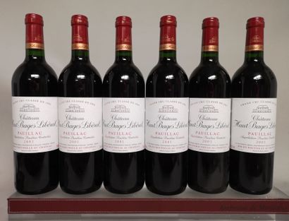 null "6 bouteilles Château HAUT BAGES LIBERAL - Gcc Pauillac 2001

"