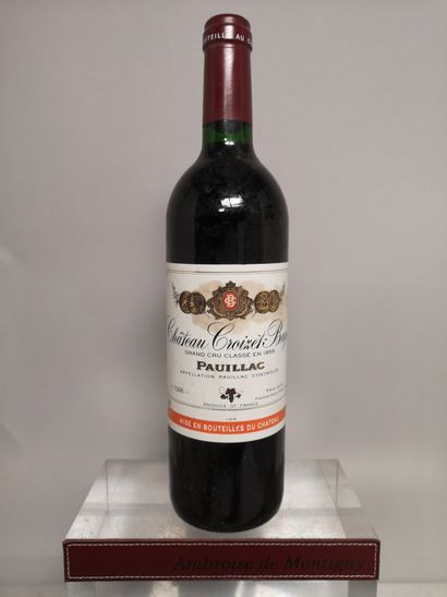 null 1 bouteille Château CROIZET BAGES - 5e Gcc Pauillac 1996

Etiquette légèrement...