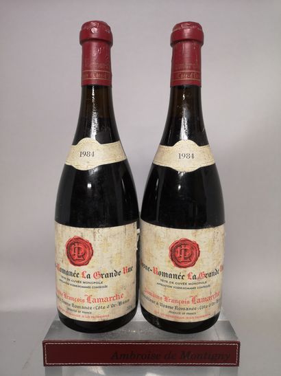 null 
2 bouteilles VOSNE ROMANEE La GRANDE RUE ""Tête de cuvée monopole"" - F. LAMARCHE...