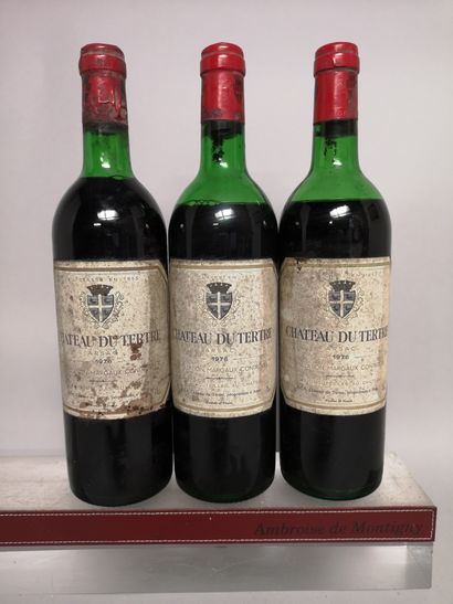null "3 bouteilles Château DU TERTRE - 5e Gcc Margaux 1976

Etiquettes tachées. 1...