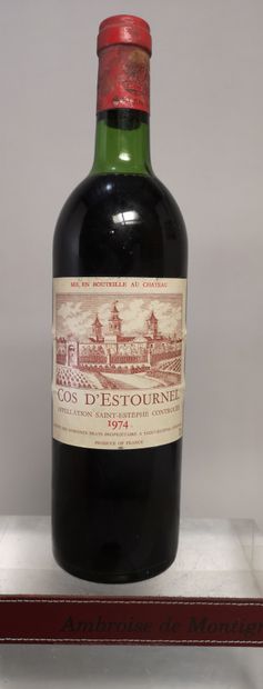 null 1 bouteille Château COS d'ESTOURNEL - 2é Gcc Saint Estèphe 1974 

Etiquette...