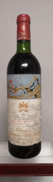 null 
1 bouteille Château MOUTON ROTHSCHILD - 1er Gcc Pauillac 1981
Etiquette tachée,...