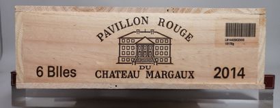 null 6 bouteilles PAVILLON ROUGE 2nd Vin du Ch. MARGAUX - Margaux En caisse bois....