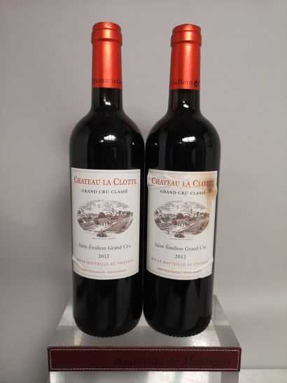 null 2 bouteilles Château LA CLOTTE - Gcc Saint Emilion 2012

1 étiquette tachée....