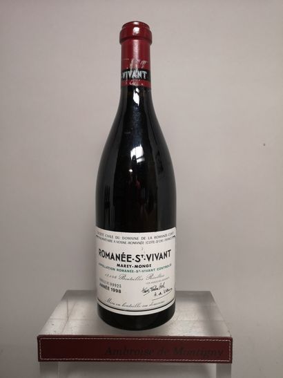 null 
1 bouteille ROMANEE St. VIVANT Grand cru - Domaine de la ROMANEE CONTI 1998
Etiquette...