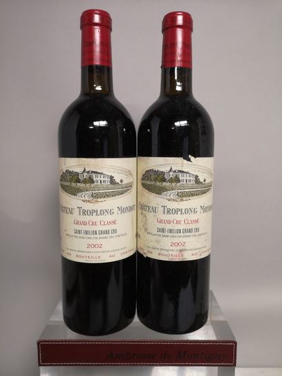 null "2 bouteilles Château TROPLONG MONDOT - Saint Emilion Grand cru 2002

Etiquettes...