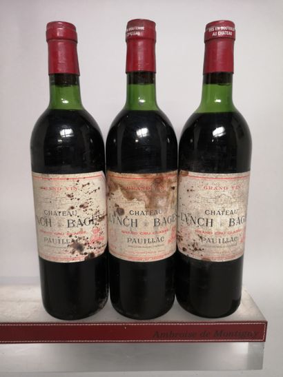 null "3 bouteilles Château LYNCH BAGES - 5e Gcc Pauillac 1979

Etiquettes tachées....