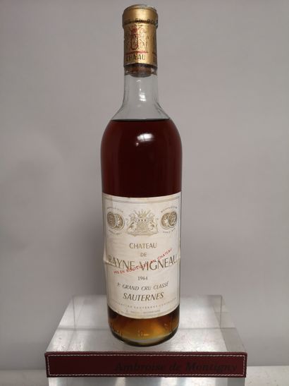 null 
1 bouteille Château RAYNE VIGNEAU - 1er GCC Sauternes 1964
Etiquette légèrement...