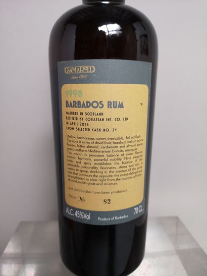 null 
1 bouteille RHUM - Samaroli "Barbados Rum" 1998




Mis en bouteille en 2014....