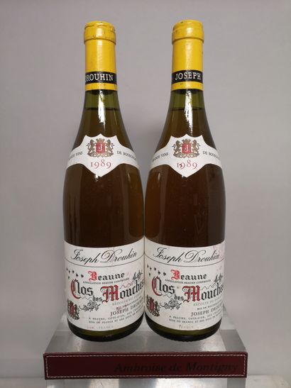 null 
2 bouteilles BEAUNE 1er cru ""Clos des Mouches"" - Joseph Drouhin 1989
Etiquettes...