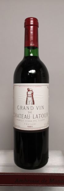 null 
1 bouteille CHÂTEAU LATOUR - 1er Gcc Pauillac 1983
Etiquette froissé.
