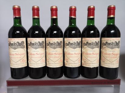 null 6 bouteilles Château CALON SEGUR - 3ème Gcc 1983

Etiquettes tachées. 4 légèrement...