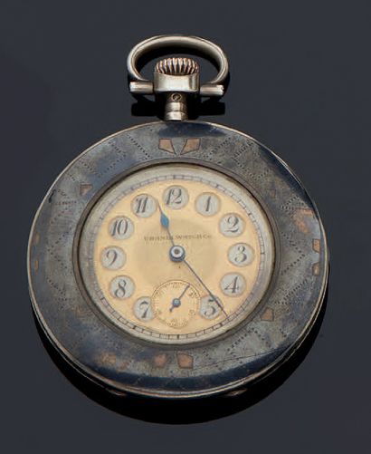 null WATCH SAVONETTE silver niello.
Around 1900.
Gross weight : 55,8 g.