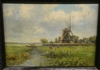 null Ecole Hollandaise

Paysage au moulin

Huile sur panneau, non signée.

Dim. :...