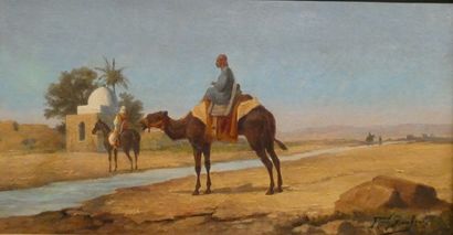 null Ferdinand BONHEUR

"Paysage orientaliste animé d'un homme sur un chameau"

Huile...