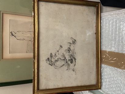 null Set of two drawings: a young shepherd and two artist's proofs.

Dim. 18,5 x...