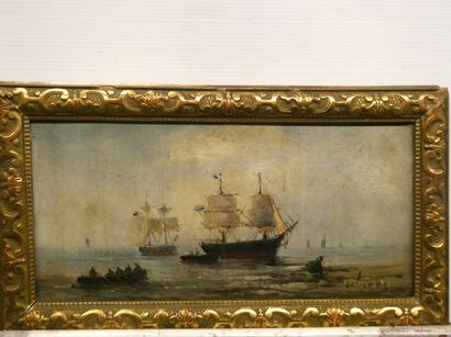 null Ecole française du XIXè siècle

Marine

Huile sur toile signée en bas à droite...