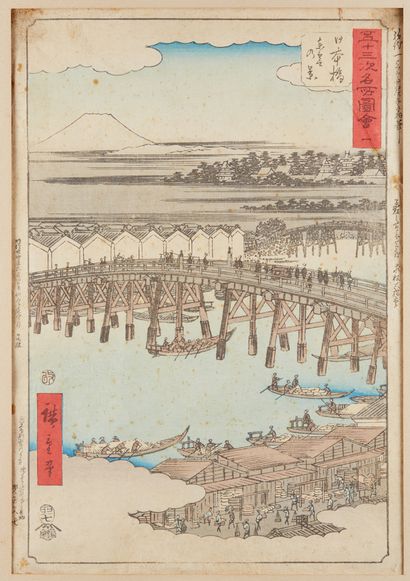 JAPON Three prints.
Size: 34 x 22 cm - 35 x 24.5 cm - 15.5 x 10.5 cm