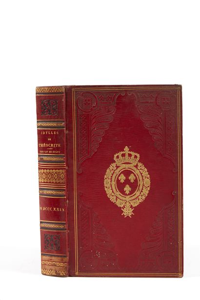 [CHARLES X]. THÉOCRITE. Idylls of Theocritus translated into French verse, preceded...