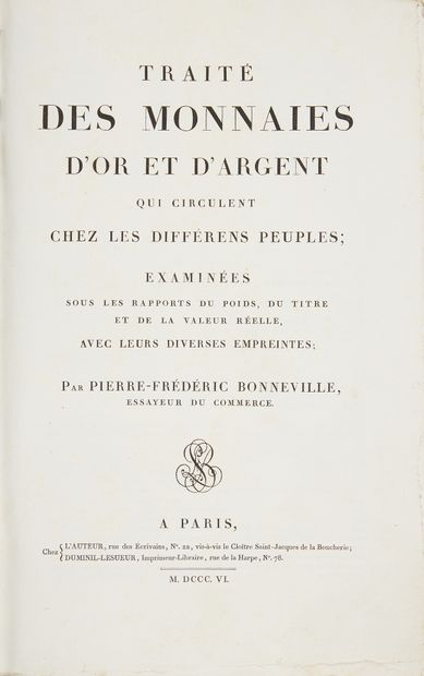 BONNEVILLE, Pierre-Frédéric.