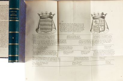 MÉTIVIER, Henri. Monaco and its princes. La Flèche, Jourdain, 1862. 2 vols. in-8....