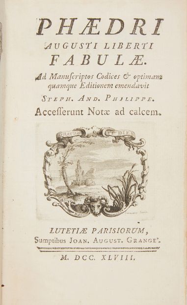 Phaedri Augusti Liberti Fabulae. Lutetiae Parisiorum, Joan. August. Grangé, 1748....