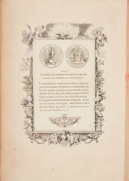 null [LIBRARY MALMAISON]. GODONNESCHE. Medals of the reign of Louis XV. 1 vol. large...