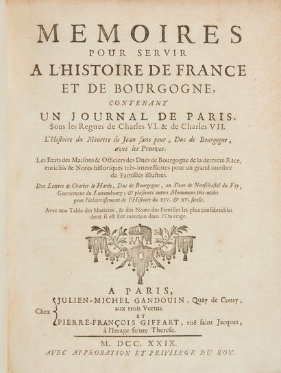 Mémoires pour servir à l'histoire de France...