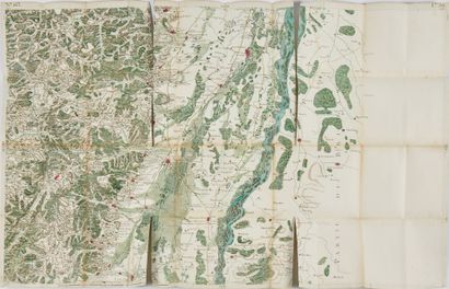 [POMPADOUR]. CASSINI. Carte n°163. Nord de Colmar. [1760 - 1761]. 1 vol. in-12. Plein...